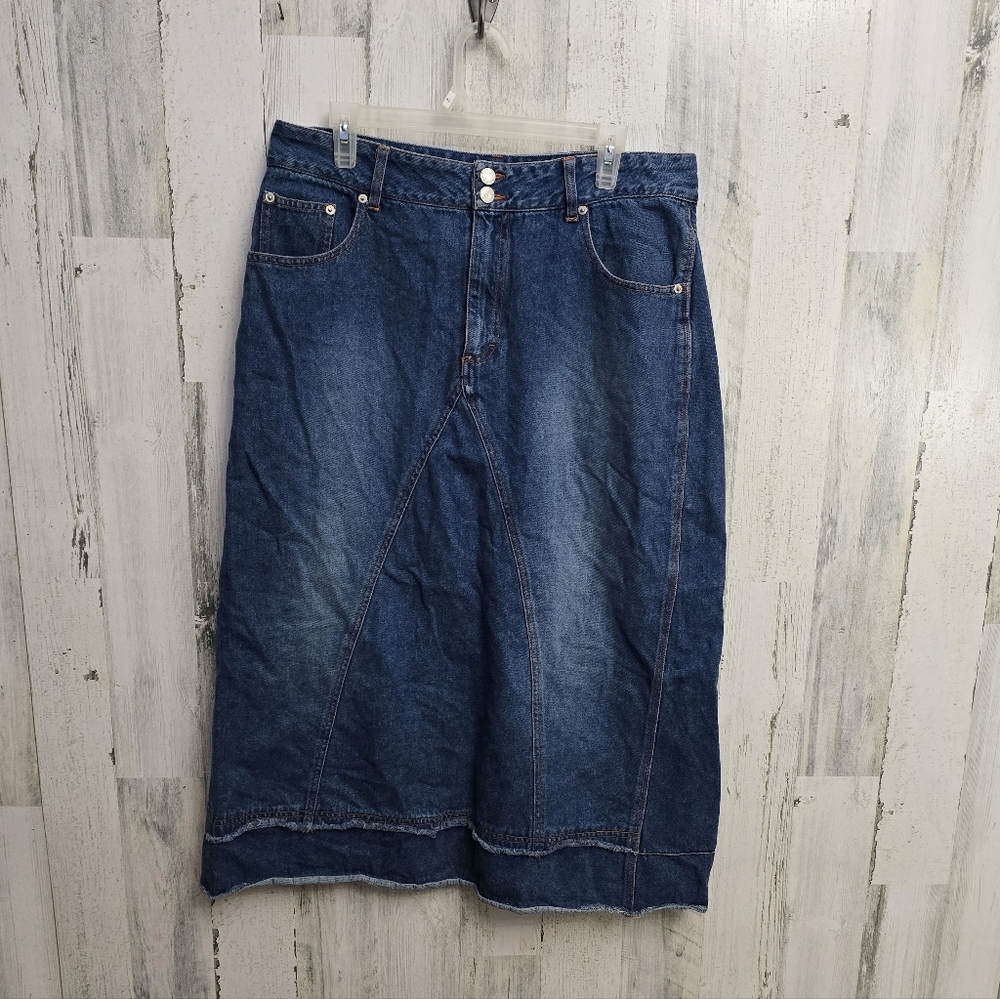 The Blues Denim Jean Skirt Womens Plus Size 16